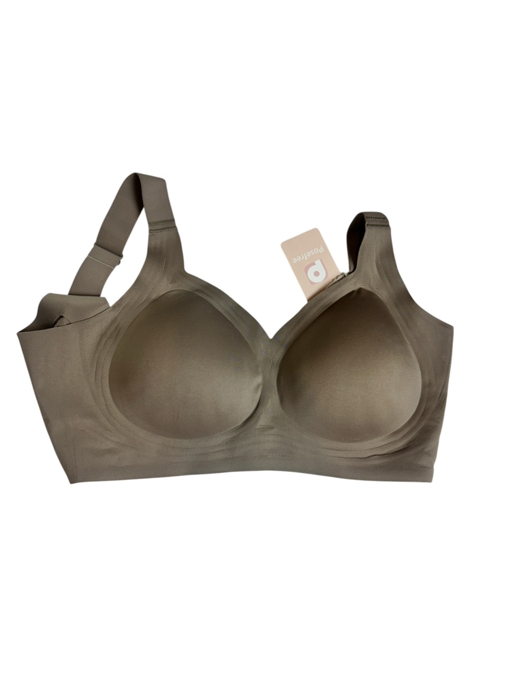 Women’s Everyday Seamless Bra Amazon PoseFree Soft Stretch Tan Size Medium